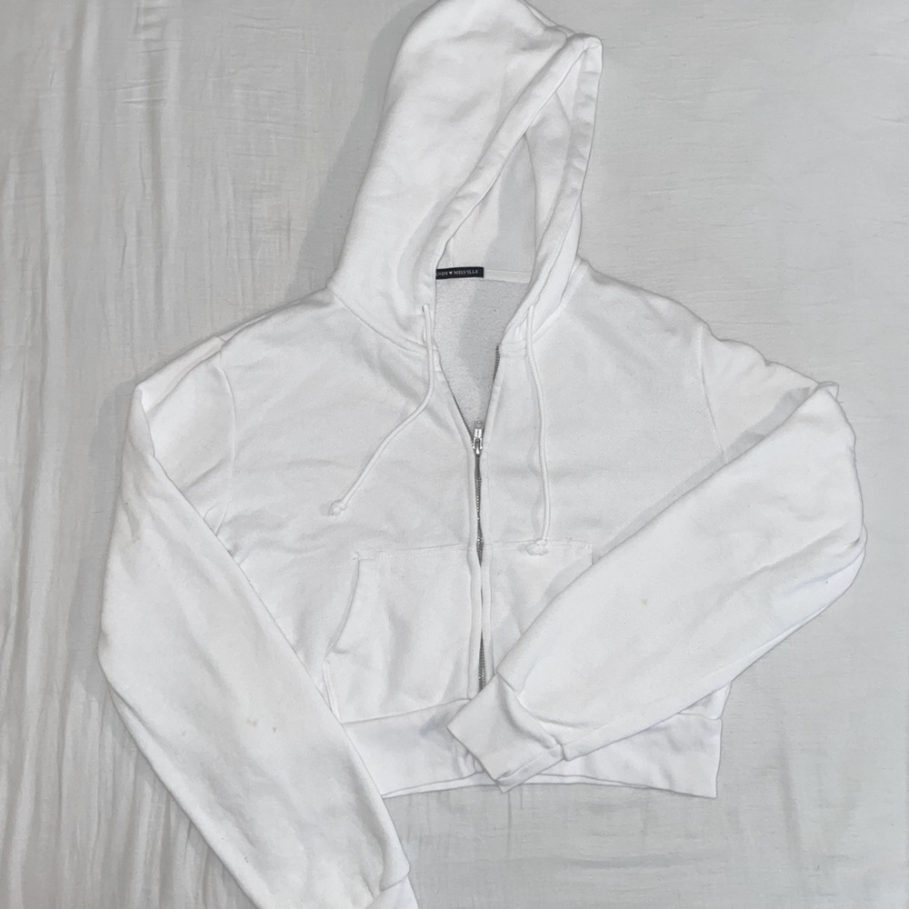 Brandy Melville Crystal Hoodie White